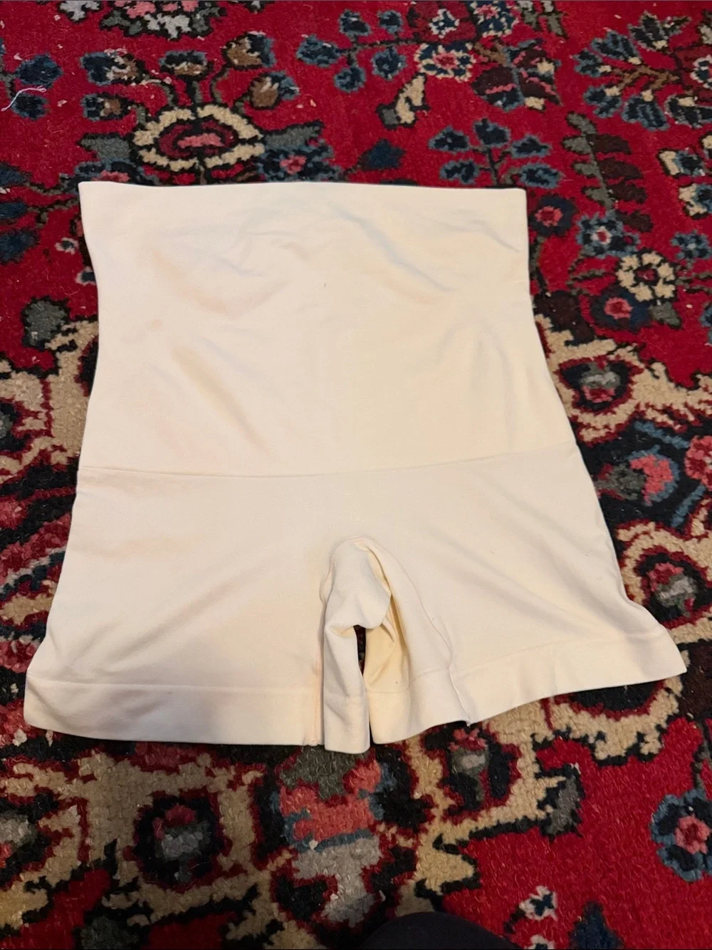 High-Waist Shaping Shorts in Cream